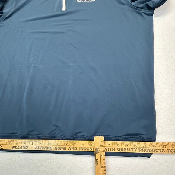 Peter Millar Crown Sport 1/4 Zip Mens XL New Blue MC0EK40 Embroid CROSSNORE pfa - Picture 8 of 12